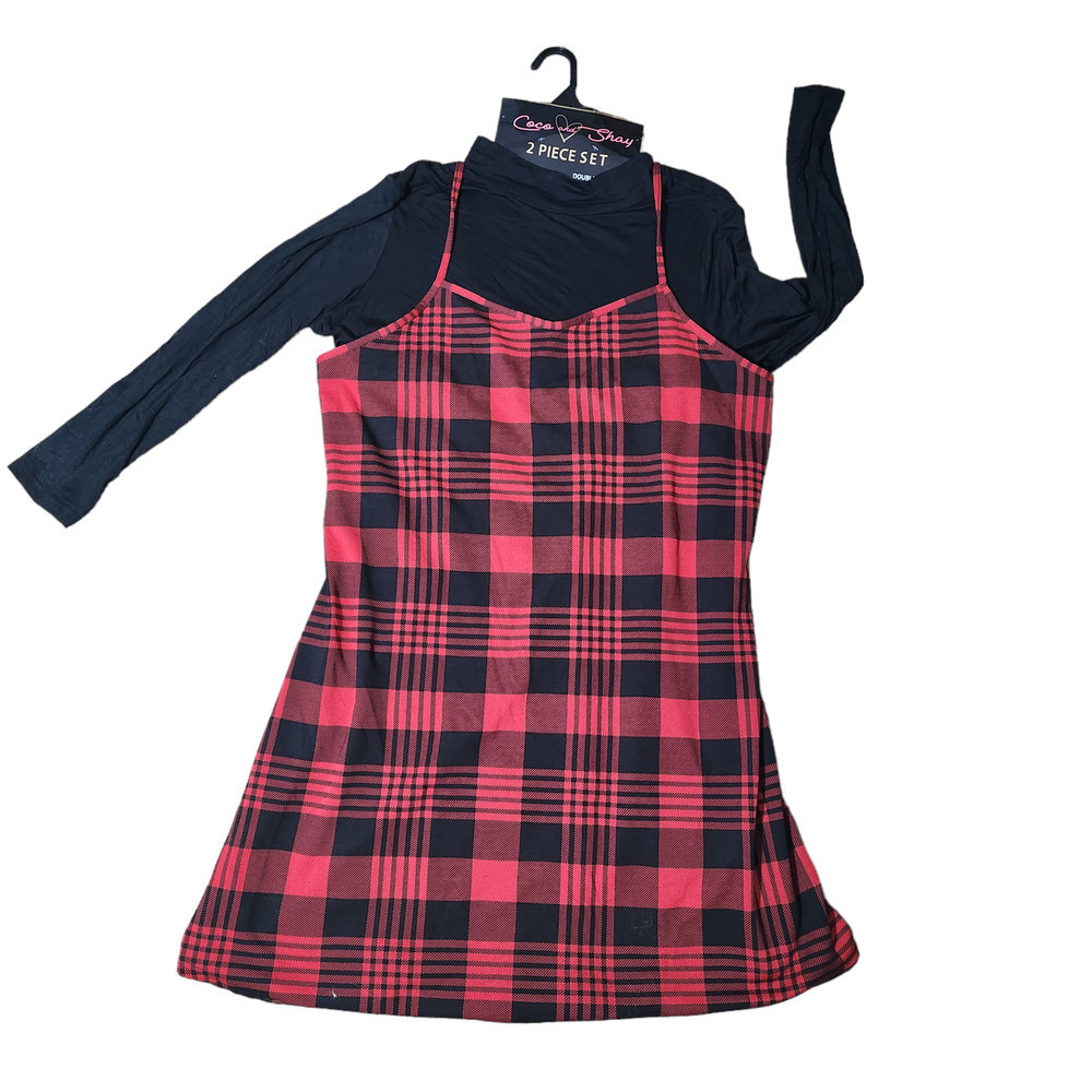 coco and shay 2 piece set Buffalo Plaid sz 2XL